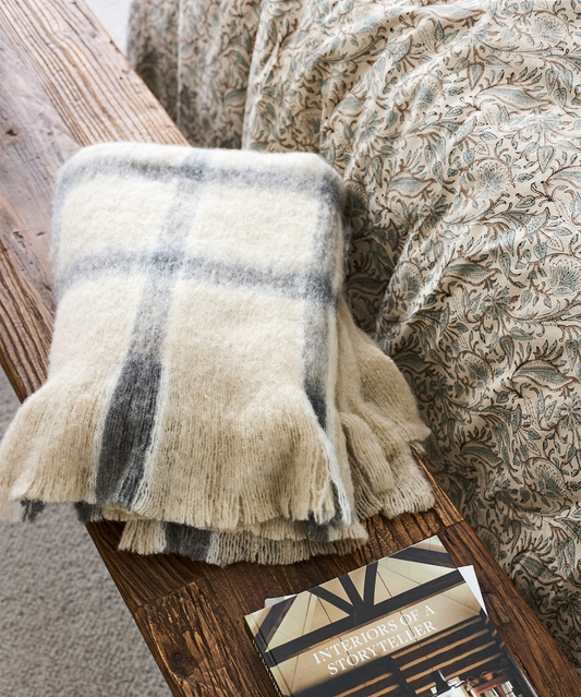 JUNIPER CHECK THROW - GREY