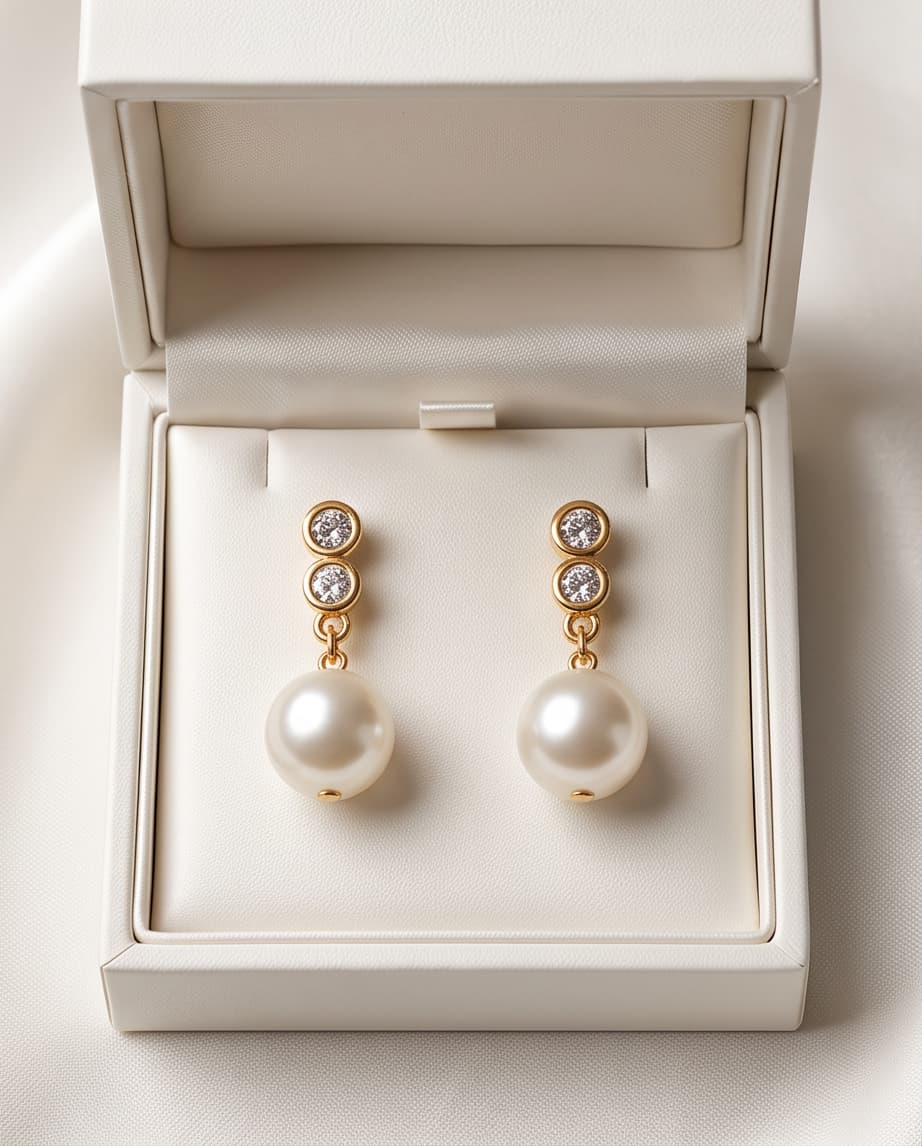 LAURENT PEARL STUD EARRINGS