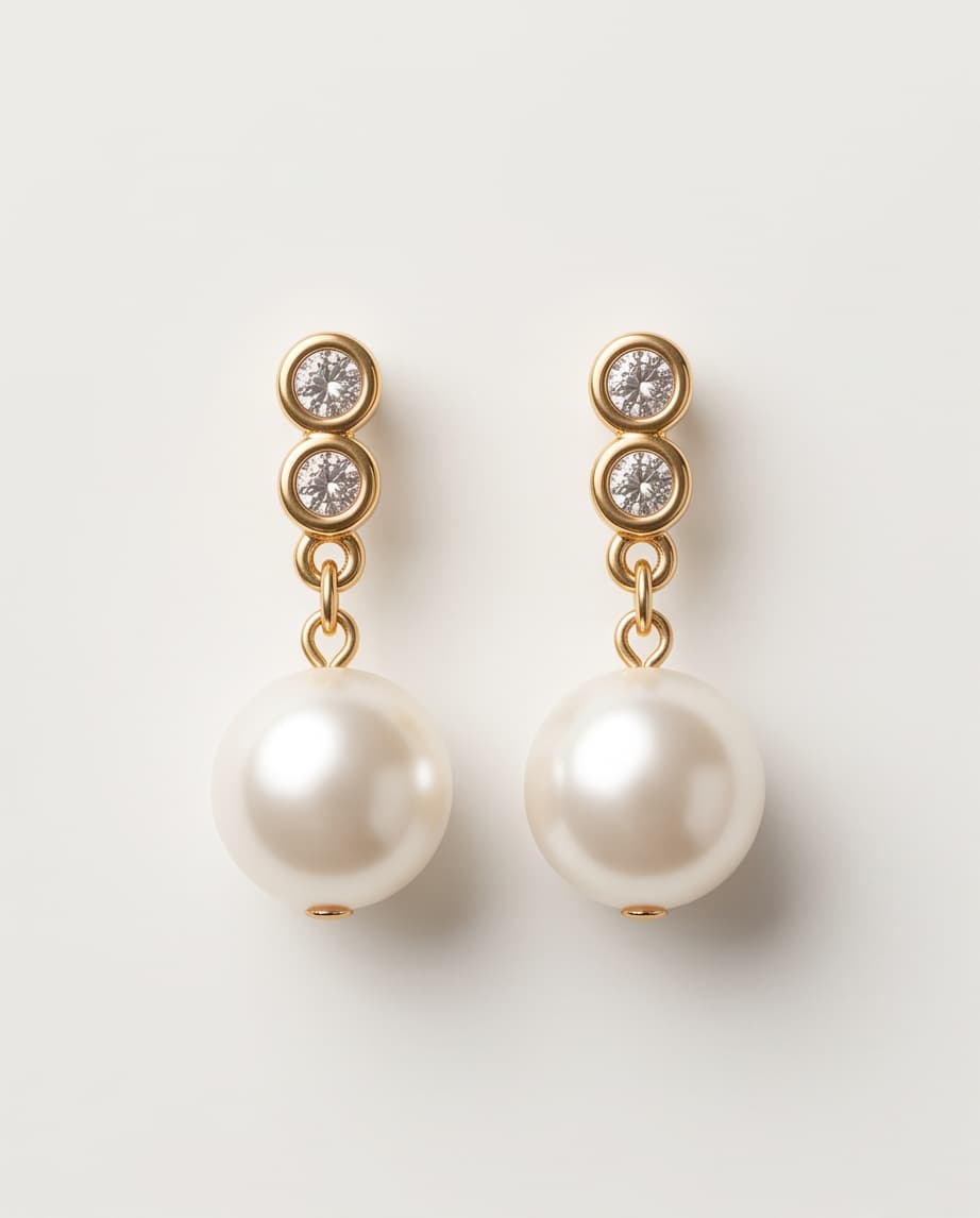 LAURENT PEARL STUD EARRINGS