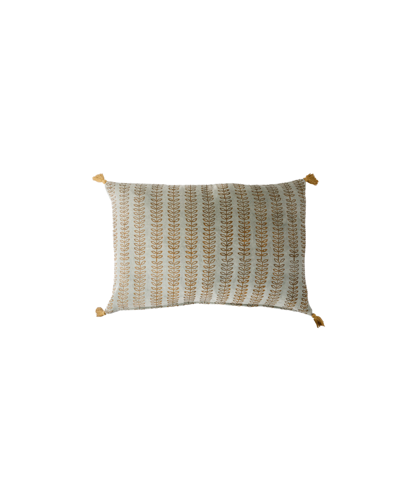 LEAF HANDBLOCK VELVET CUSHION