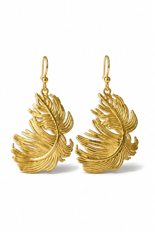 LIGHT AS A FEATHER EARRINGS - GOLD