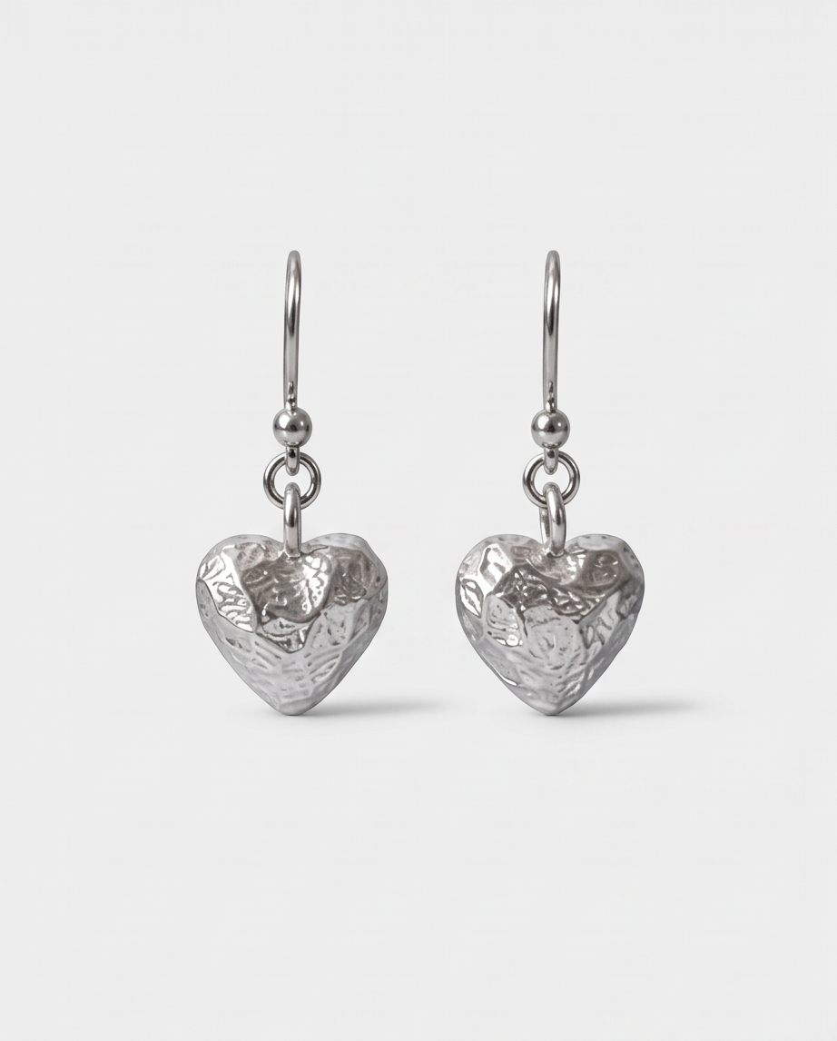 LOVE TOKEN EARRINGS - SILVER