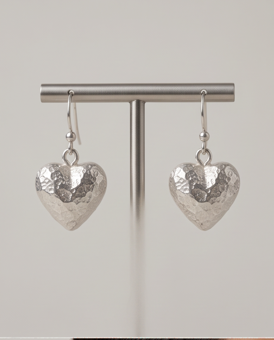 LOVE TOKEN EARRINGS - SILVER