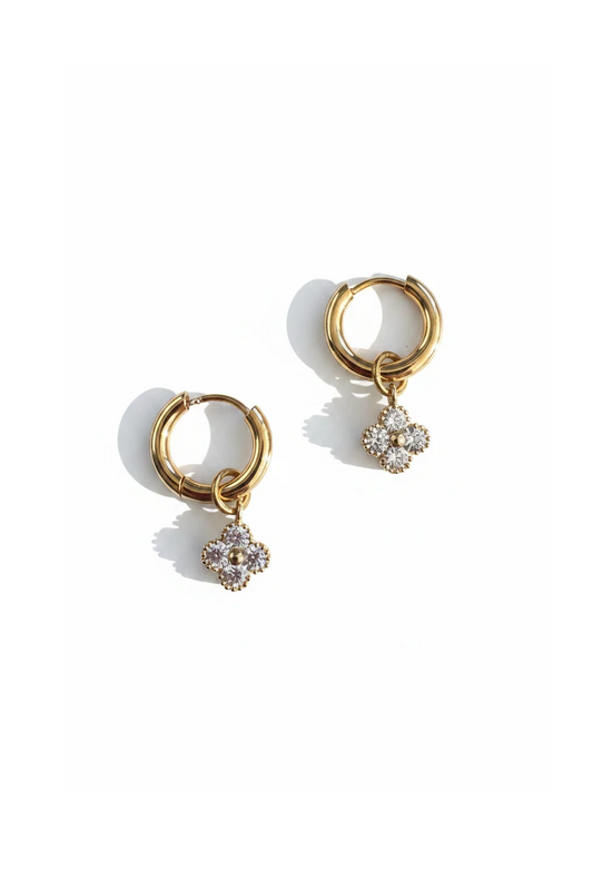 LUCKY CLOVER EARRINGS - GOLD