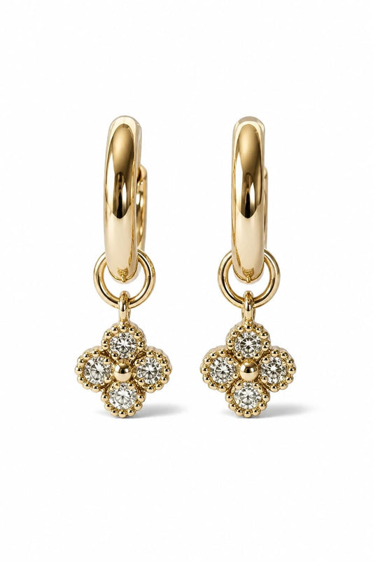 LUCKY CLOVER EARRINGS - GOLD