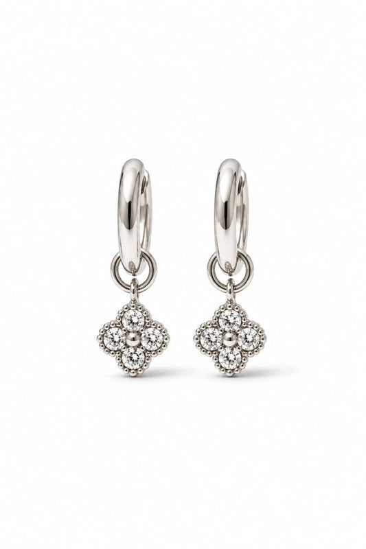 LUCKY CLOVER EARRINGS - SILVER