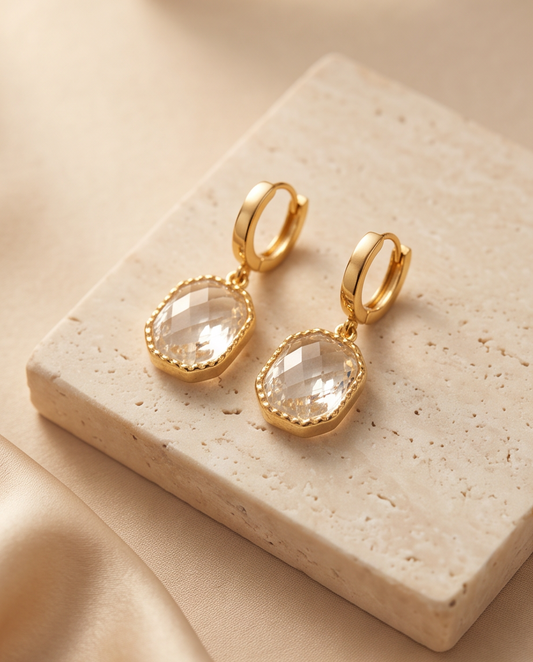 OTTAVIA HUGGIE EARRINGS - GOLD