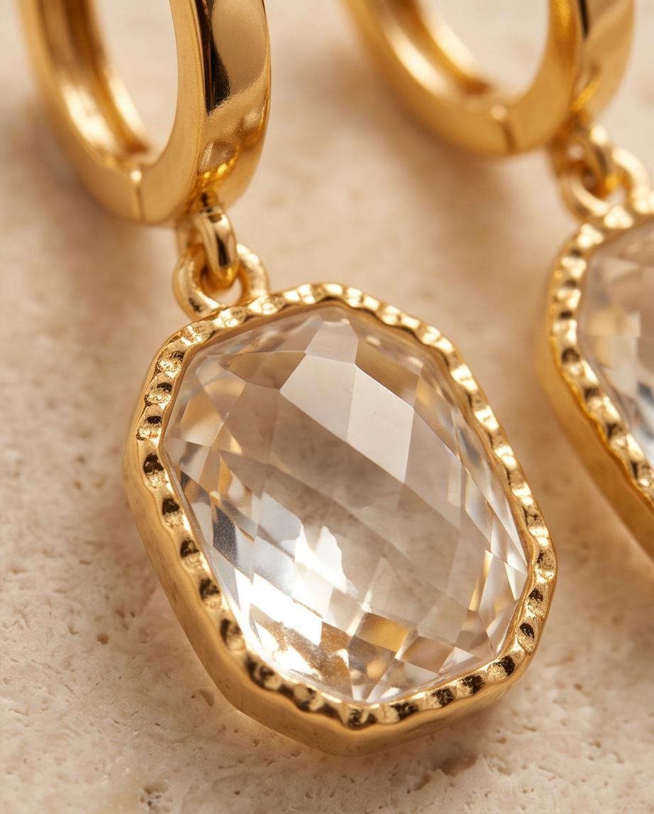 OTTAVIA HUGGIE EARRINGS - GOLD