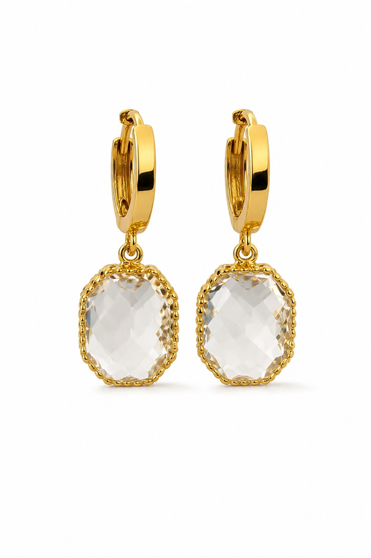 OTTAVIA HUGGIE EARRINGS - GOLD