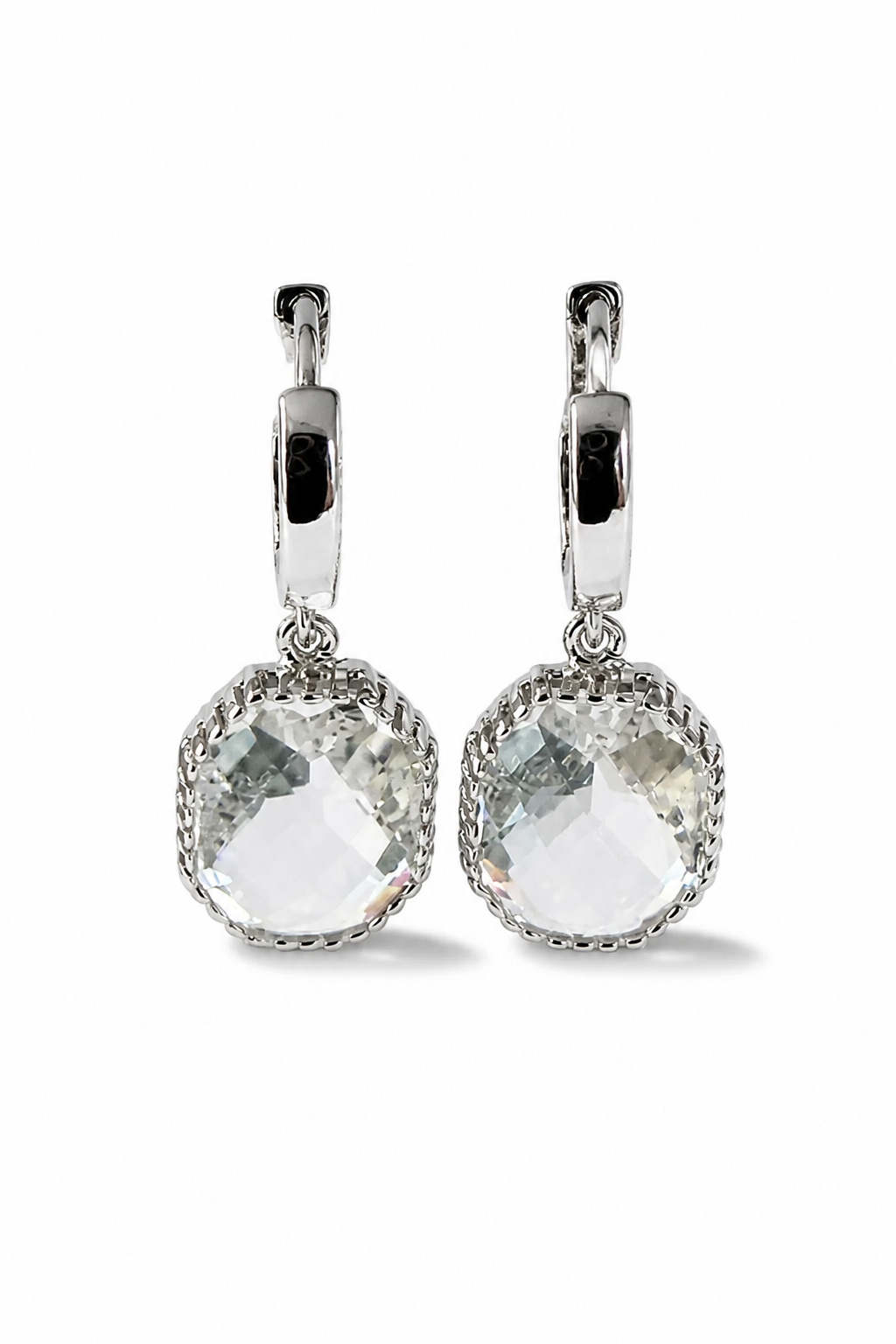 OTTAVIA HUGGIE EARRINGS - SILVER