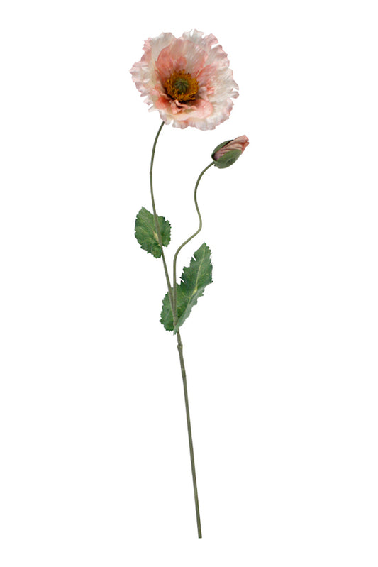 POPPY SPRAY WITH BUD - PEACH