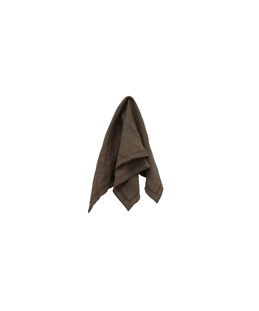 RILEY LINEN NAPKIN SET OF 4 - BROWN