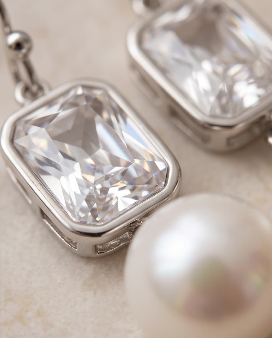 RILEY PEARL EARRINGS - SILVER