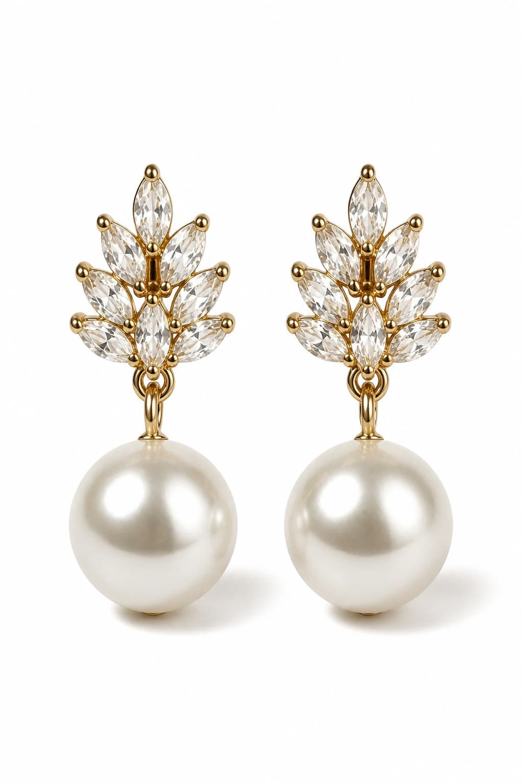 RITZ DECO PEARL STUD EARRINGS