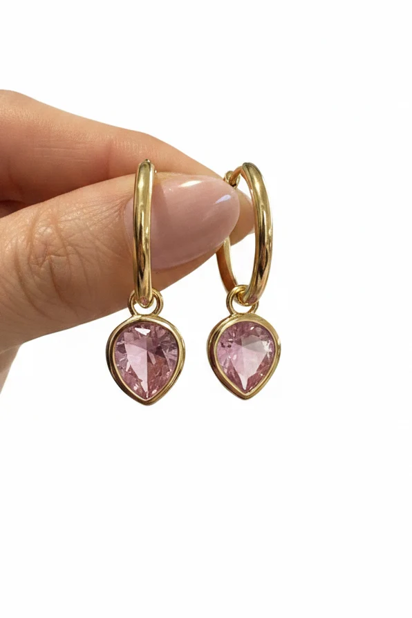 ROSE PINK DEWDROPS - GOLD