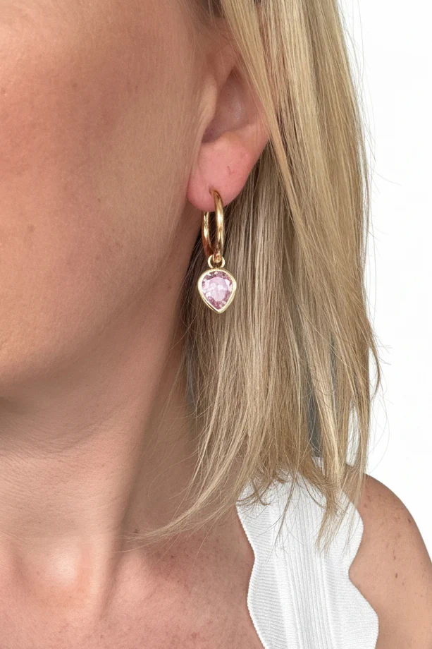 ROSE PINK DEWDROPS - GOLD