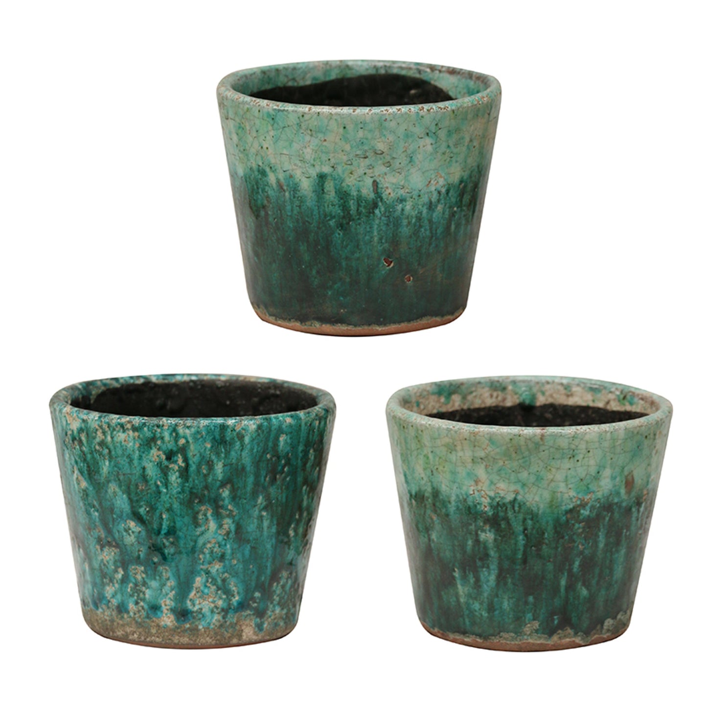 RUSTIC TEAL PLANTER