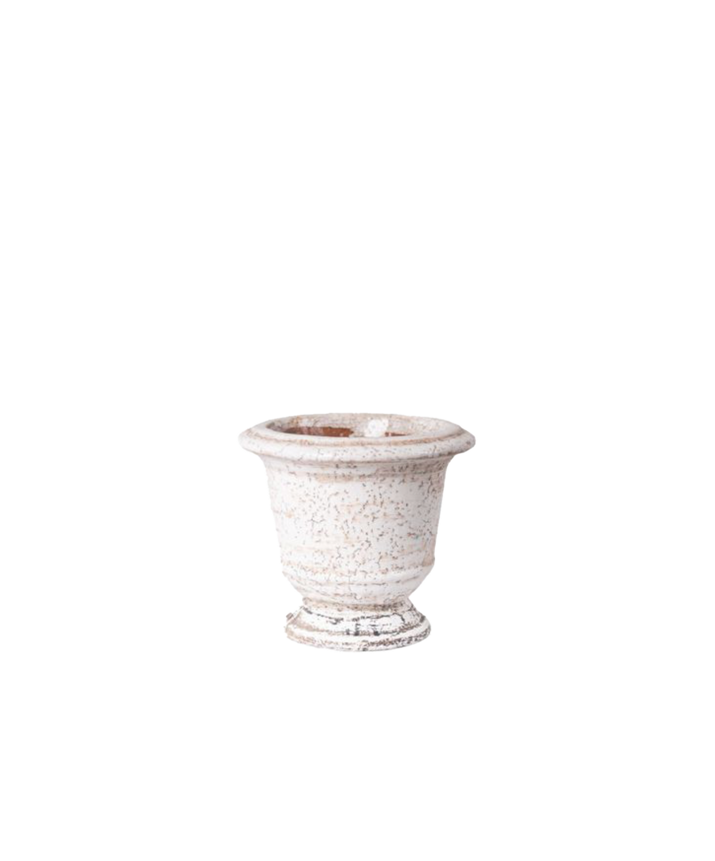RUSTIC WHITE URN PLANTER - SMALL