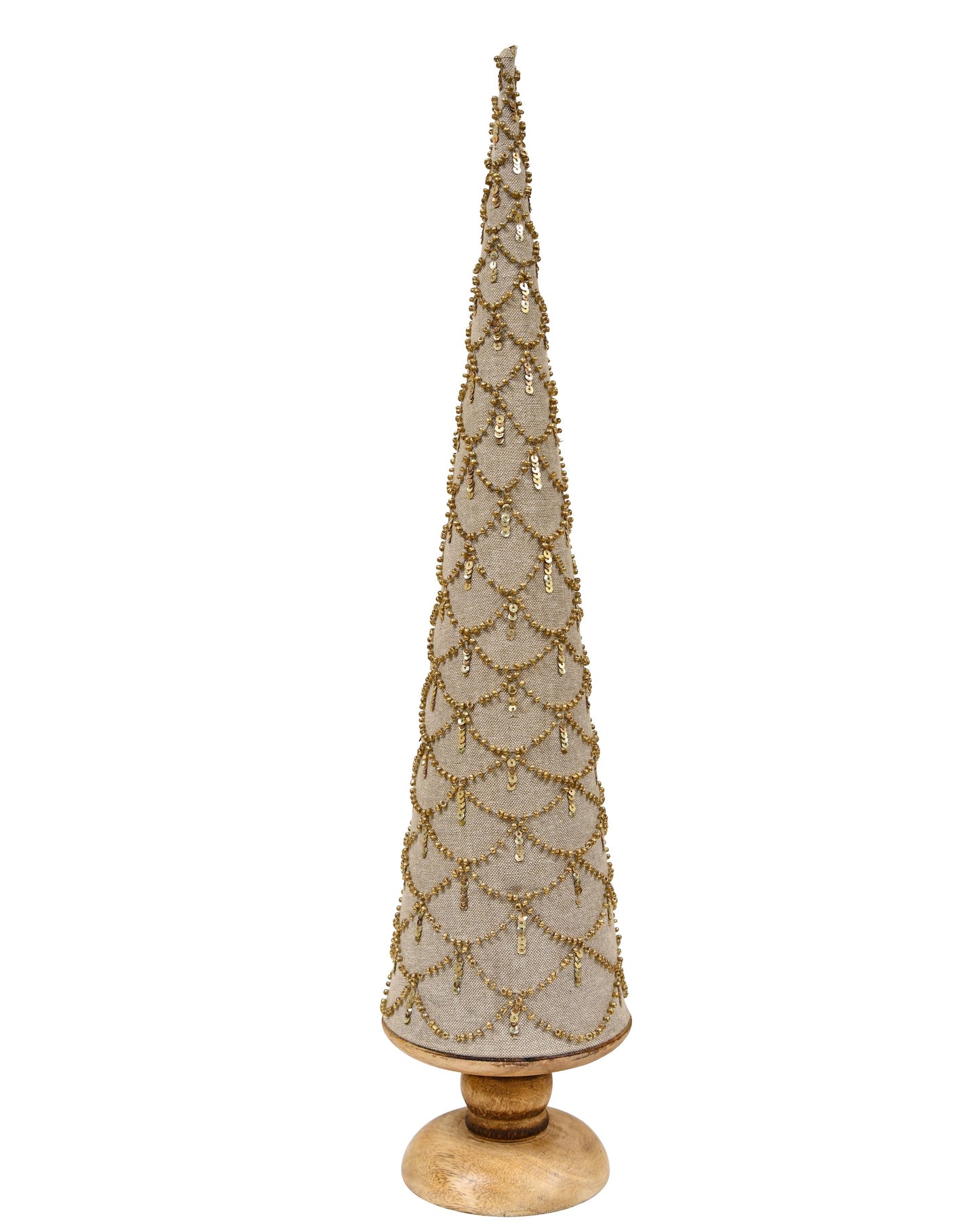 PRE ORDER: SEQUINNED NATURAL STANDING TREE - TALL