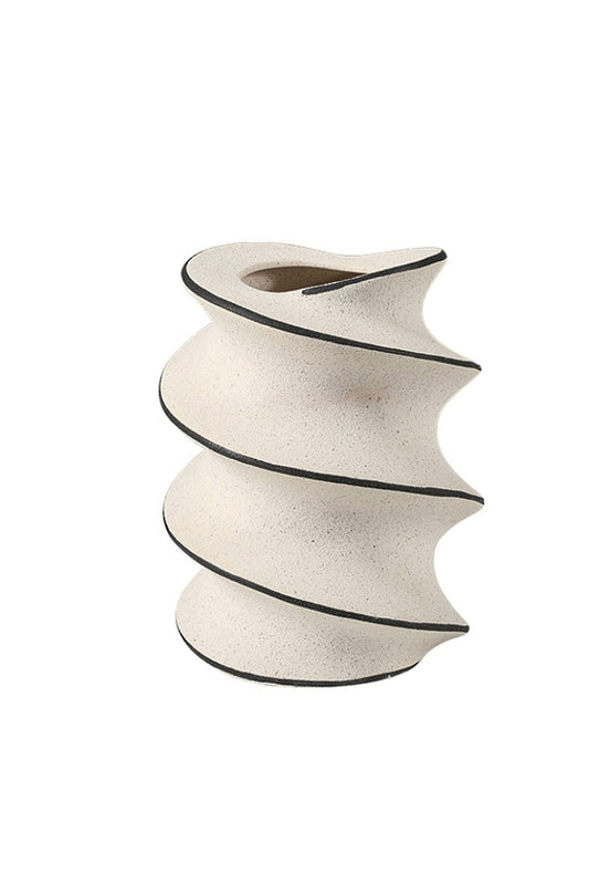 SPIRAL HAND PANITED VASE - SMALL