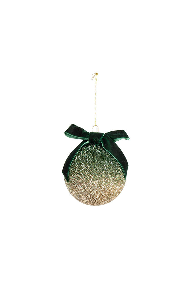PRE ORDER: STARBURST GLASS BAUBLE - GREEN