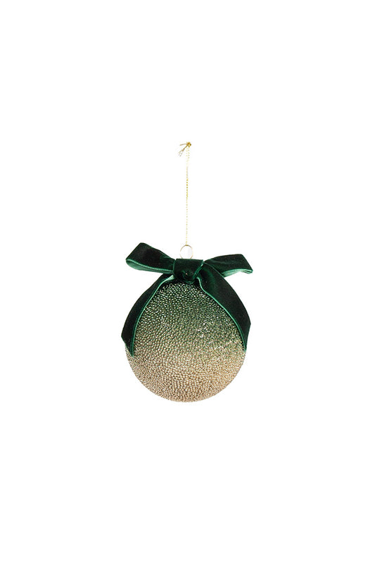 PRE ORDER: STARBURST GLASS BAUBLE - GREEN
