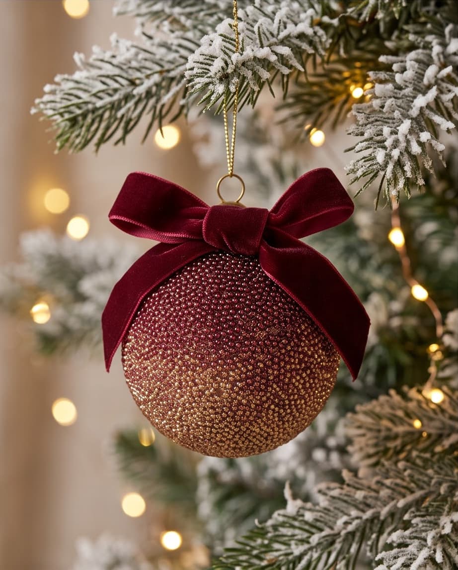 STARBURST GLASS BAUBLE - MULBERRY