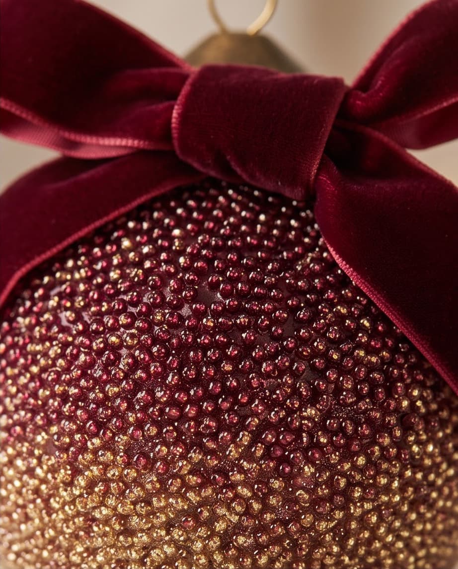 STARBURST GLASS BAUBLE - MULBERRY