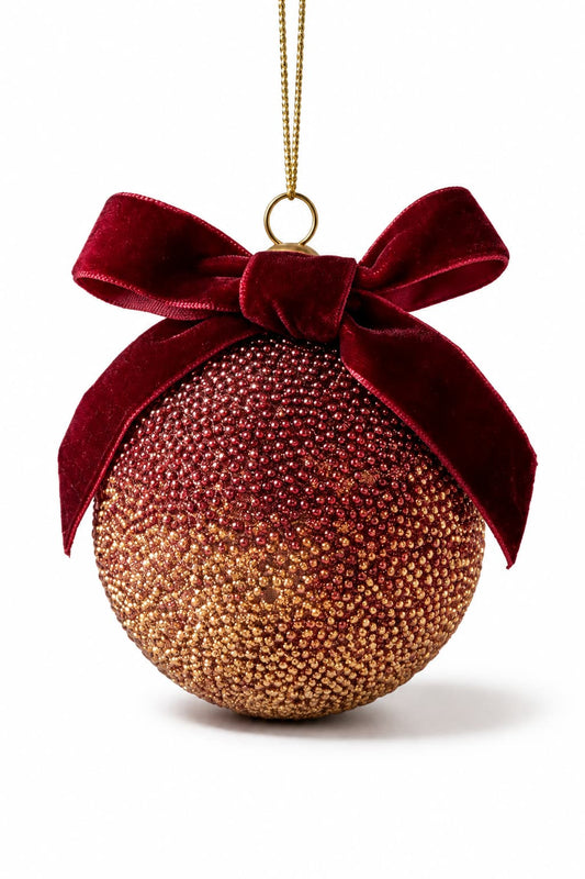 STARBURST GLASS BAUBLE - MULBERRY