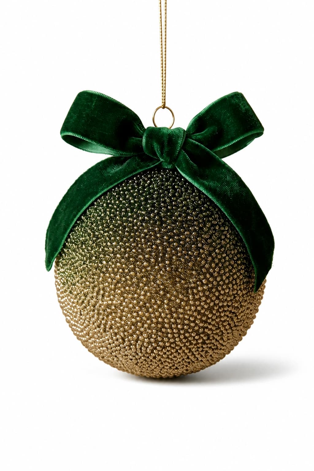 STARBURST GLASS BAUBLE - GREEN