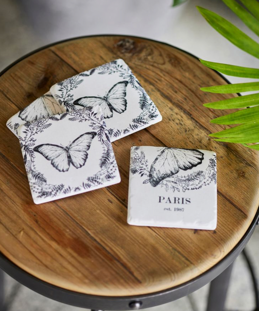 PARISIAN BUTTERFLY COASTERS - SET OF 4
