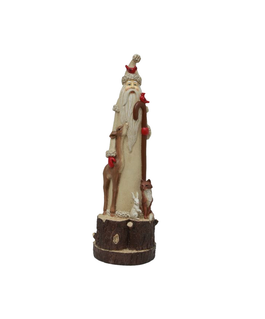 PRE ORDER: TALL SANTA WITH FOREST ANIMALS