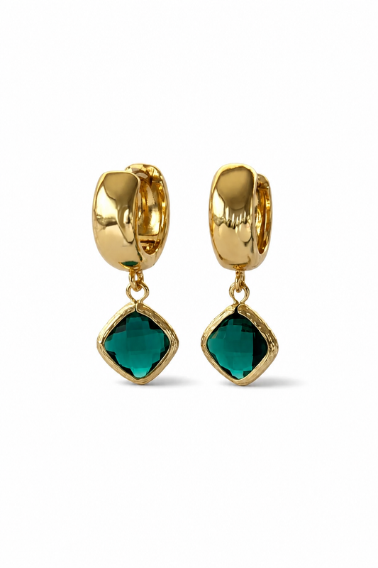 TEAL RHOMBUS ON HUGGIES - GOLD