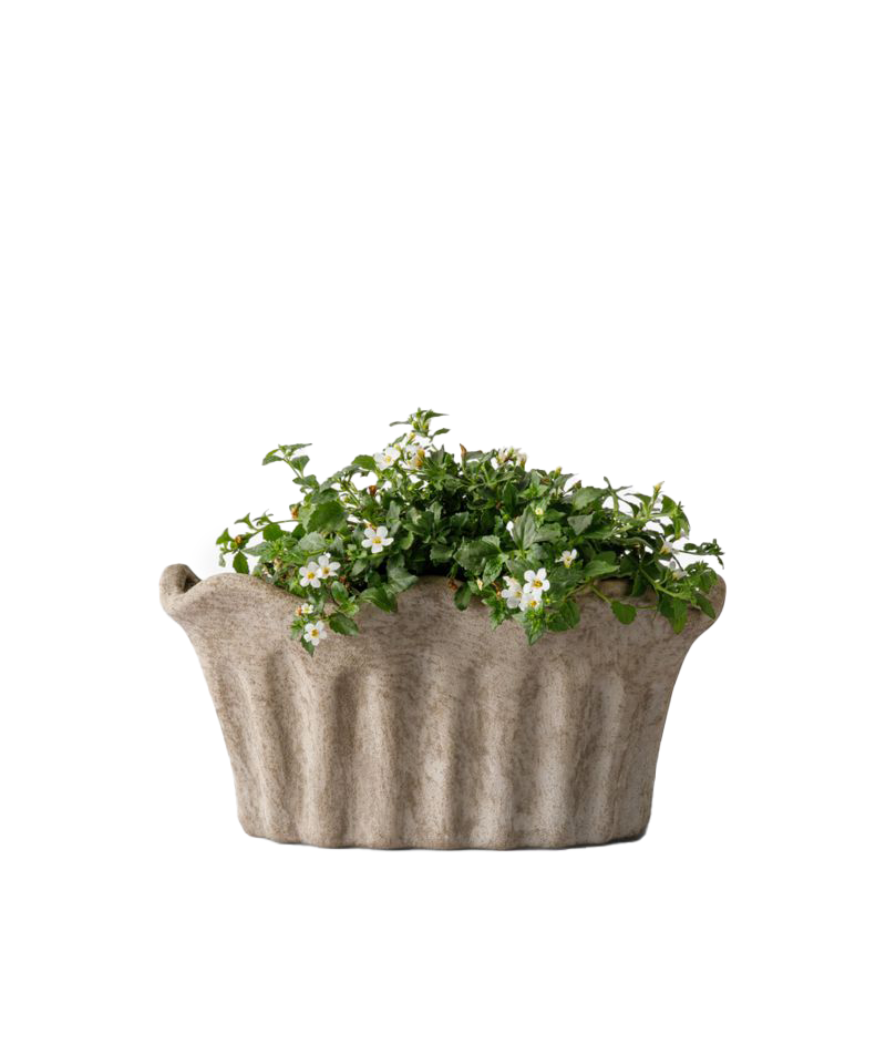 PRE ORDER: TERRA FLUTED OVAL PLANTER - SMALL