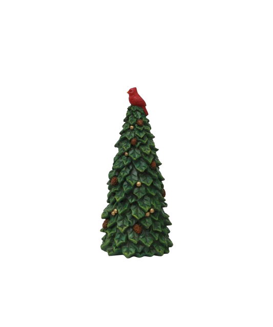 TREE WITH PINECONES AND BIRD