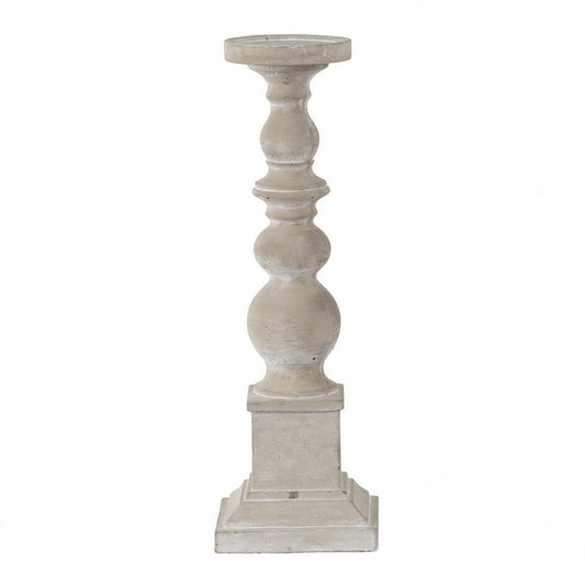 GREY CEMENT CANDLE HOLDER - LARGE