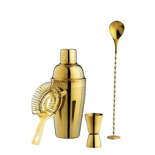 STAINLESS STEEL COCKTAIL SET - GOLD