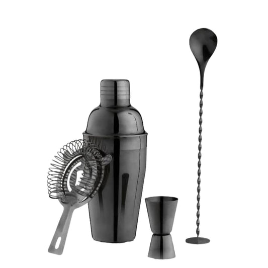 STAINLESS STEEL COCKTAIL SET - BLACK