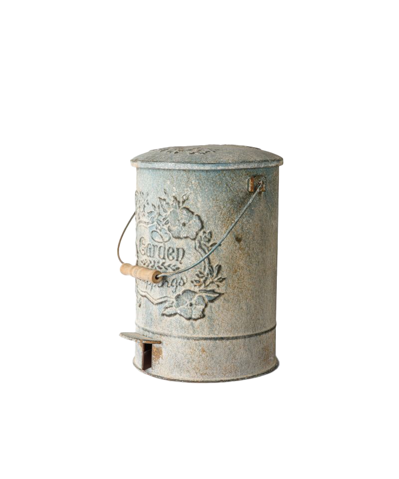 PRE ORDER: VINTAGE GARDEN WASTE BIN - ANTIQUE BLUE