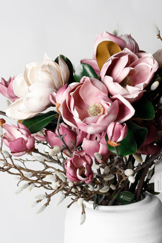 VINTAGE MAGNOLIA 73CM STEM - DARK MAUVE