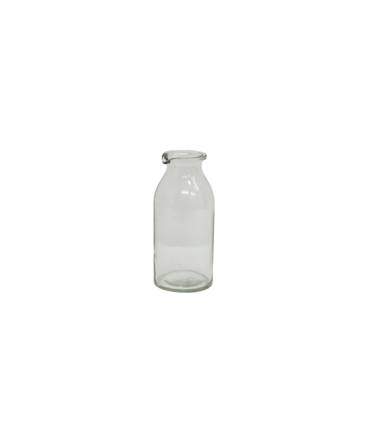 CLEAR BOTTLE VASE - SHORT