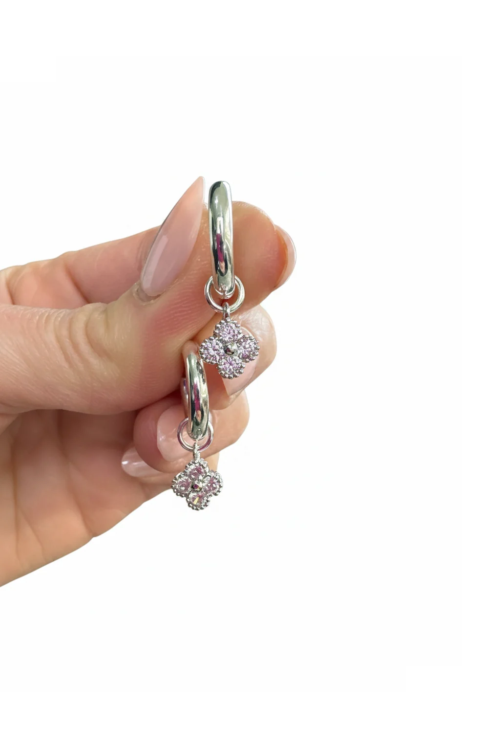LUCKY CLOVER EARRINGS - SILVER