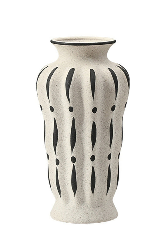 ZARA VASE W/BLACK STRIPE - LARGE