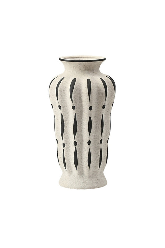ZARA VASE W/BLACK STRIPE - SMALL