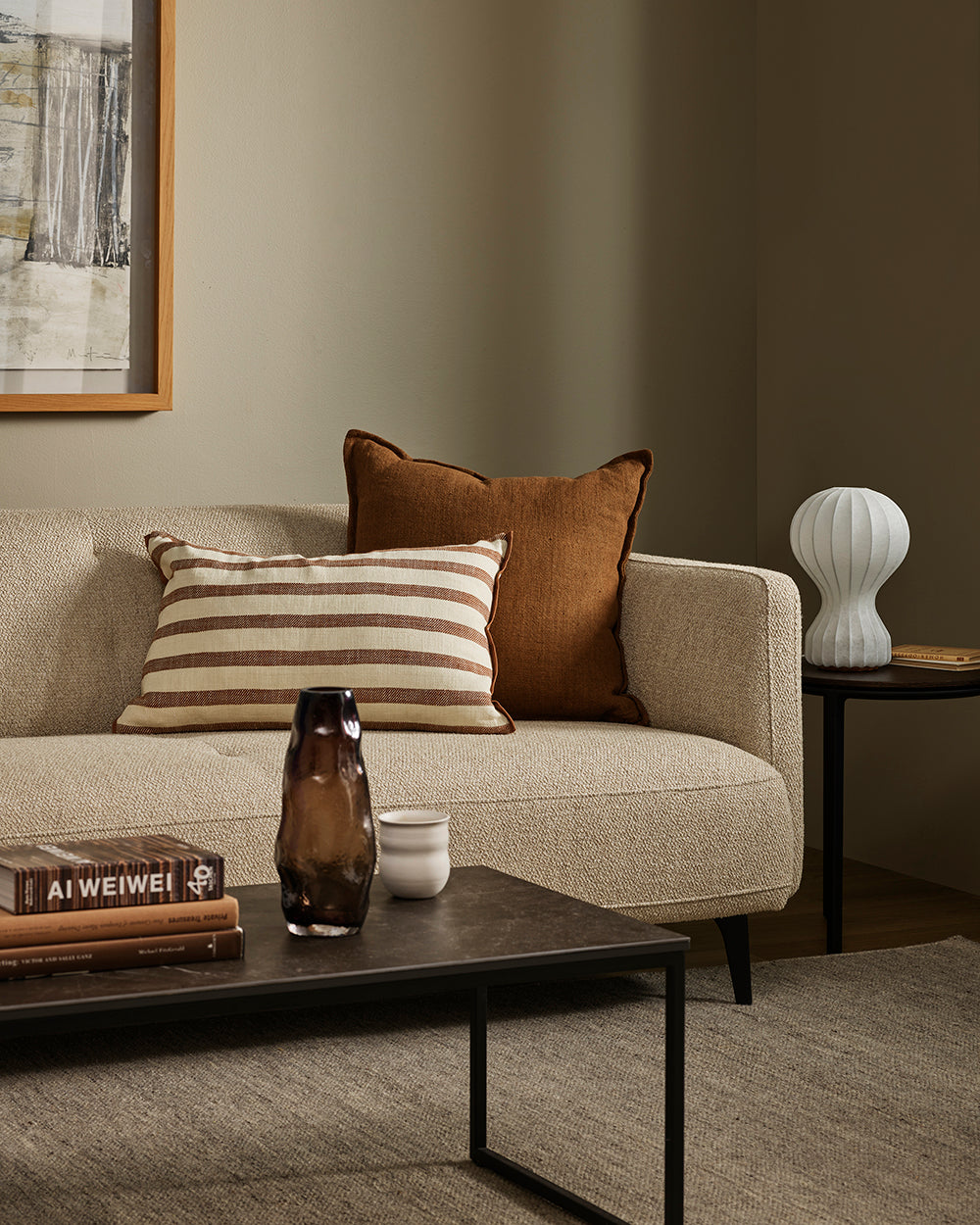 CALDEN 60 X 40CM CUSHION - CHESTNUT