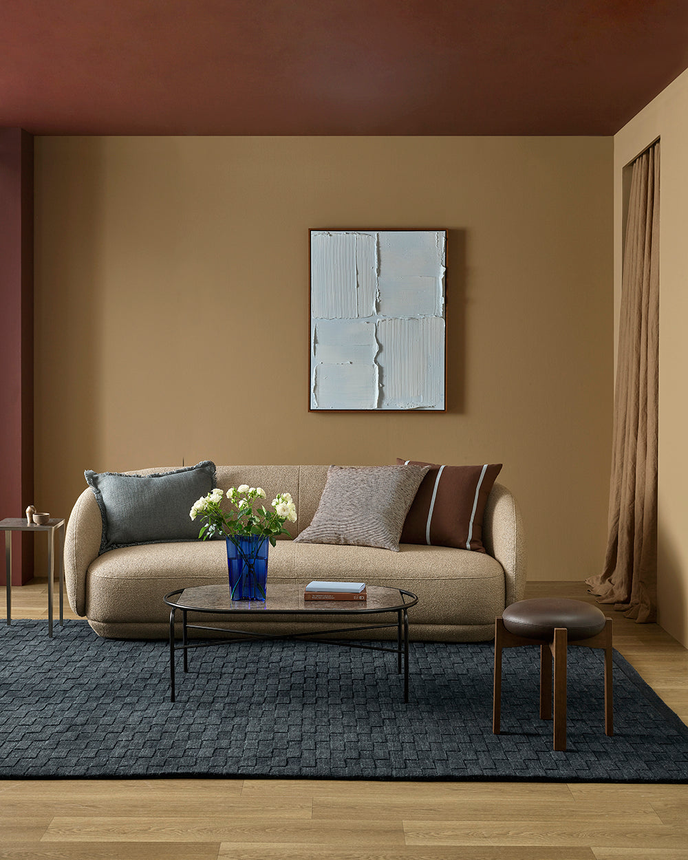 DALTON 55 X 55CM CUSHION - CHOCOLATE