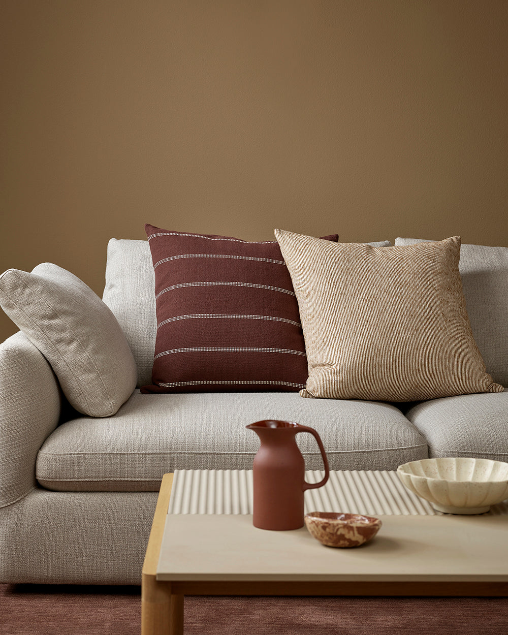 DALTON 55 X 55CM CUSHION - OAT