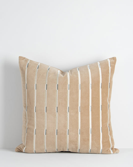 EDEN VELVET 55 X 55CM CUSHION  - BARLEY
