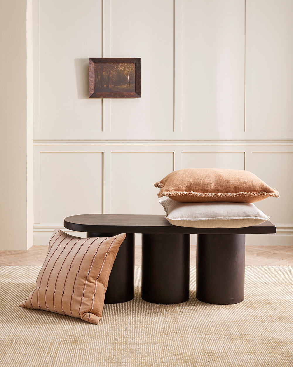 EDEN VELVET 55 X 55CM CUSHION  - NOUGAT