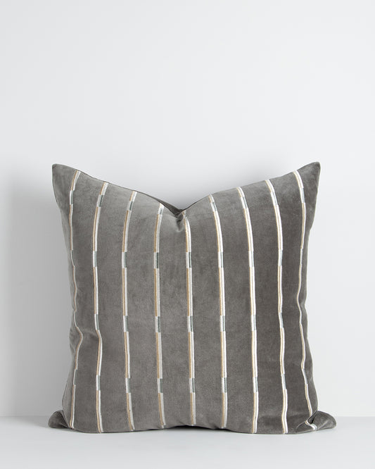 EDEN VELVET 55 X 55CM CUSHION  - SLATE GREEN